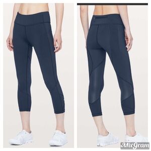 Lululemon Pace Rival Crop Full-On Luxtreme 22” True Navy , size 6